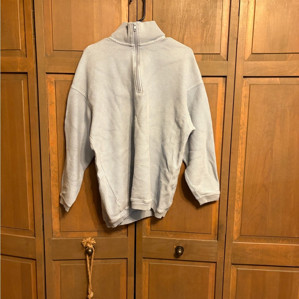 Cozy Blue Quarter-Zip Pullover